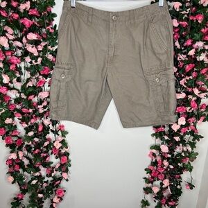 MBX Denim Wear Khaki Cargo Shorts Mens 32 Casual Outdoor Walking Hiking